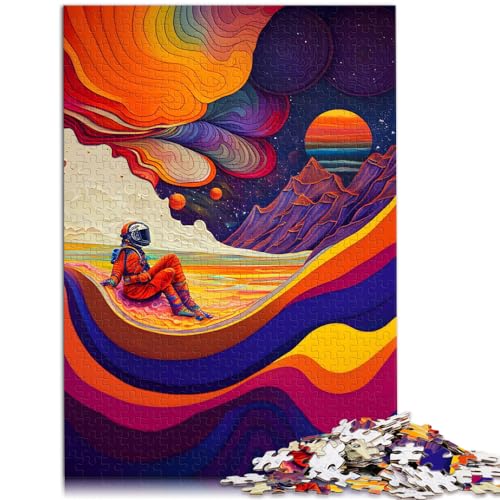 Puzzle für Astronauten, bunt, 300 extragroße Teile, Holzpuzzle, Familienaktivität, Puzzle, Lernspiele, 300 Teile (26 x 38 cm) von LGNBTGM