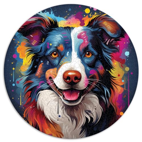 Puzzle für Border Collie-Hund, 1000 Teile, für Erwachsene, schwieriges Puzzle, 67,5 x 67,5 cm, Denksport-Puzzle, Spielzeug, Denkspiel von LGNBTGM