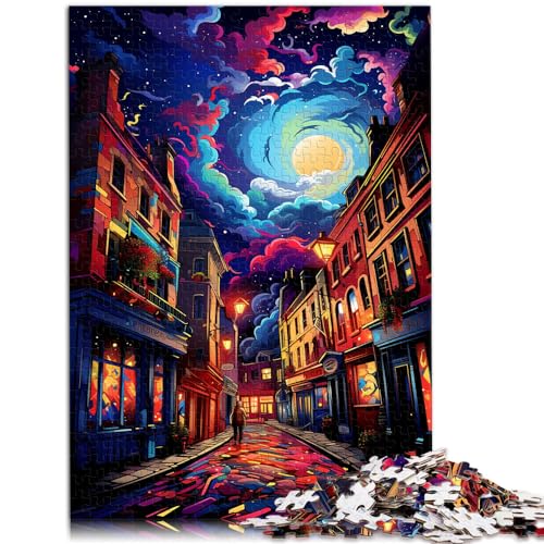 Puzzle für Dubrovnik, farbenfrohes psychedelisches Puzzle mit 1000 Teilen für Erwachsene. Das Holzpuzzle ganze Familie 1000-teilige (50 x 75 cm) von LGNBTGM