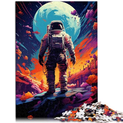 Puzzle für Erwachsene „Die farbenfrohe Psychedelie der Raumfahrt“ 1000-teiliges Puzzle aus Holz, Lernspiele für Zuhause, DIY-Spielzeug, 1000 Teile (50 x 75 cm) von LGNBTGM