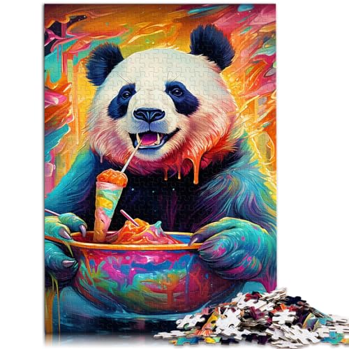 Puzzle für Erwachsene mit Buntem Tierpanda, 1000 Teile, Holzpuzzle, Familienspiel zum Stressabbau, schwieriges Herausforderungspuzzle, 1000 Teile (50 x 75 cm) von LGNBTGM