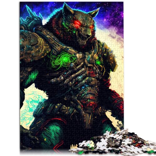 Puzzle für Erwachsene mit kosmischen Weltraumwölfen, 1000 Teile, Puzzle-Geschenke, Holzpuzzle, dekomprimierendes geistiges Lernspielzeug, 1000 Teile (50 x 75 cm) von LGNBTGM