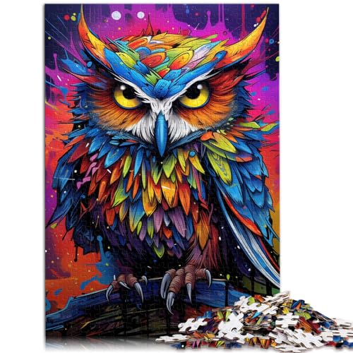 Puzzle für Fantasy-Kunst, Eulen-Puzzle, 1000 Teile, Holzpuzzle, jedes Teil ist einzigartig – anspruchsvolles, unterhaltsames Spiel für die ganze Familie, 1000 Teile (50 x 75 cm) von LGNBTGM