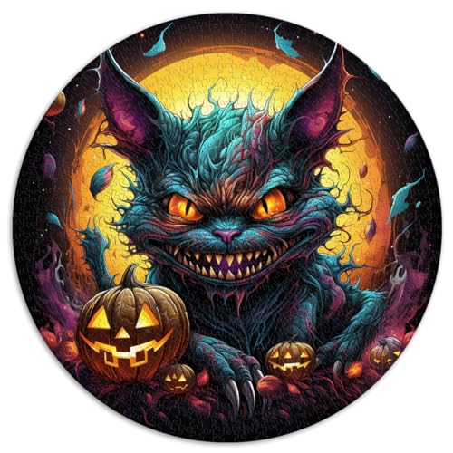 Puzzle für Fledermaus-Kürbis, Puzzle 1000 Teile, 26,5 x 26,5 Zoll, Puzzles, Geschenke, Familienspiel, Stressabbau, schwieriges Herausforderungspuzzle von LGNBTGM