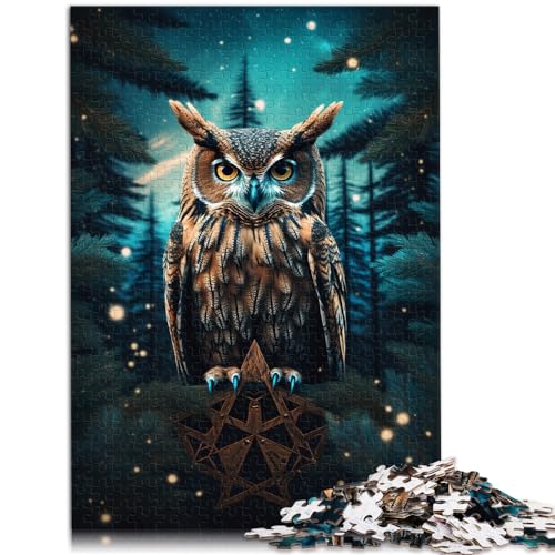 Puzzle für Galaxy Owl, 1000 Teile, Puzzle für Erwachsene, Holzpuzzle, jedes Teil ist einzigartig – anspruchsvolles, unterhaltsames Familienspiel, 1000 Teile (50 x 75 cm) von LGNBTGM