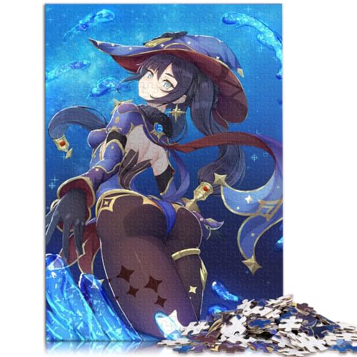 Puzzle für Genshin Impact Mona Puzzle für Erwachsene 1000 Holzpuzzlespielzeug Puzzles Lernspiele Stressabbau-Puzzles 1000 Teile (50 x 75 cm) von LGNBTGM