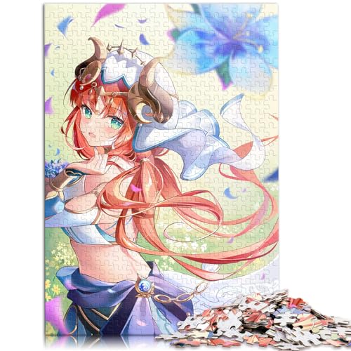 Puzzle für Genshin Impact Nilou, 1000 Teile, Holzpuzzle, Familienspiel, Stressabbau, schwieriges Herausforderungspuzzle, 1000 Teile (50 x 75 cm) von LGNBTGM