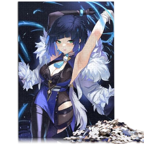 Puzzle für Genshin Impact Yelan Art Puzzle für Erwachsene 1000 Teile Holzpuzzles zum Stressabbau Staycation Zeit totschlagen 1000 Teile (50 x 75 cm) von LGNBTGM