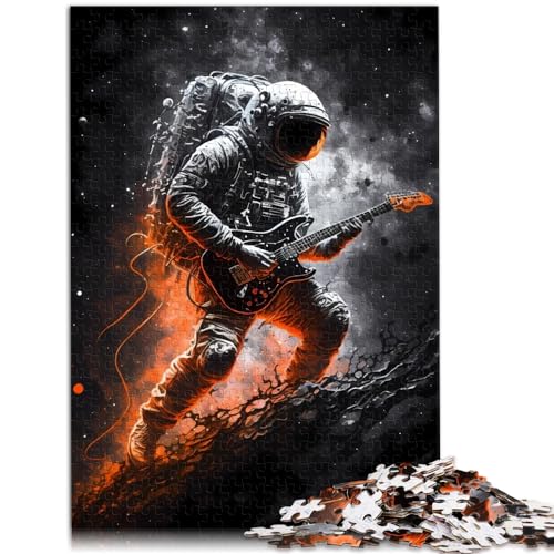 Puzzle für Gitarre im Weltraum, 300-teiliges Puzzle, Lernspiele, Holzpuzzle, anspruchsvoll, Aber unterhaltsam und humorvoll, 300 Teile (26 x 38 cm) von LGNBTGM