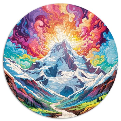 Puzzle für Jungfraujoch, farbenfrohes 1000-Teile-Puzzle für Erwachsene, 26,5 x 26,5 Zoll, einfaches Puzzle, Geburtstagsgeschenk, Geschenke für oder, Wandkunst von LGNBTGM
