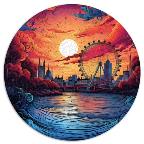 Puzzle für London Eye und Themse, Großbritannien, 1000 Teile, 26,5 x 26,5 Zoll, Lernspiel, Familienaktivität, Puzzle, Lernspiele von LGNBTGM