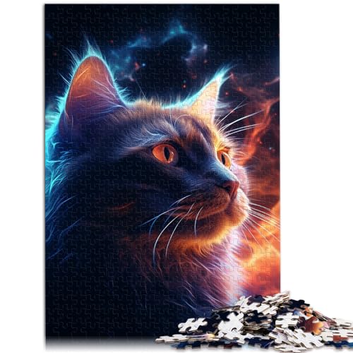 Puzzle für Magic Art Cat-Puzzle 300 Teile für Erwachsene, Holzpuzzle, jedes Teil ist einzigartig – anspruchsvolles, unterhaltsames Familienspiel, 300 Teile (26 x 38 cm) von LGNBTGM