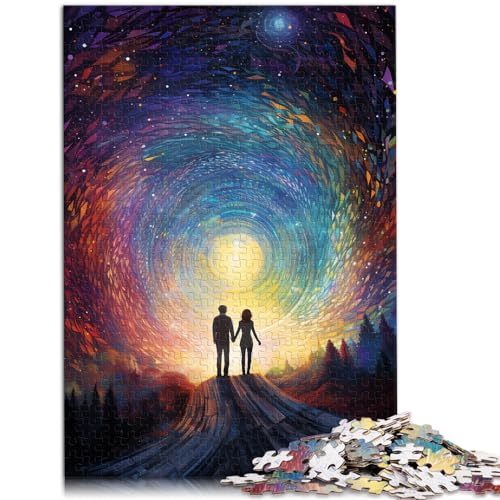 Puzzle für Paare unter dem Sternenhimmel, 1000-teiliges Puzzle aus Holz, Familienspiel zum Stressabbau, schwieriges Herausforderungspuzzle, 1000 Teile (50 x 75 cm) von LGNBTGM