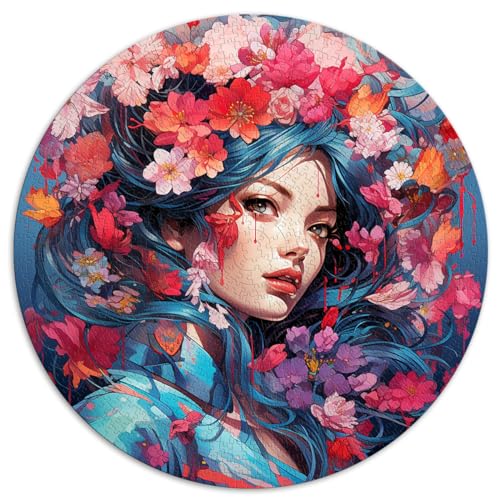 Puzzle für Puzzle Geisha Neon Cherry Blos für Erwachsene 1000 Teile Puzzle 26,5x26,5 Zoll Familienpuzzle für Familienunterhaltungsspielzeug von LGNBTGM