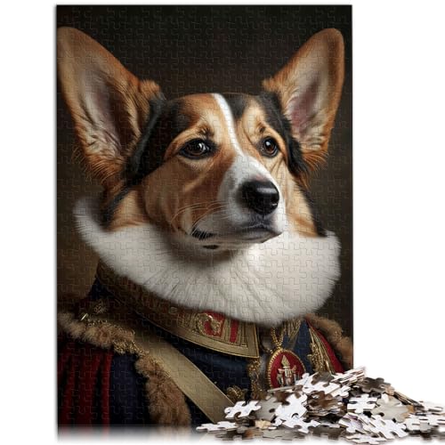 Puzzle für Puzzle-Hund in Militäruniform, 500-teiliges Puzzle, jedes Teil ist einzigartig – anspruchsvolles, unterhaltsames Spiel für die ganze Familie, 500 Teile (38 x 52 cm) von LGNBTGM