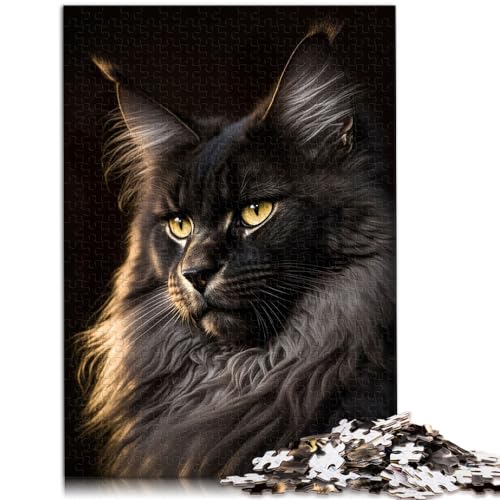 Puzzle für Puzzle Maine Coon Puzzle 1000 Teile Holzpuzzle Spielzeug Puzzle Lernspiele Stressabbau Puzzle 1000 Teile (50x75cm) von LGNBTGM