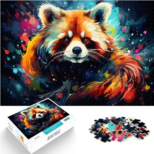 Puzzle für Puzzle Roter Panda 1000 extra große Teile Puzzle Holzpuzzle Schwierige, Harte Puzzles für Frauen und Männer 1000 Teile (50 x 75 cm) von LGNBTGM