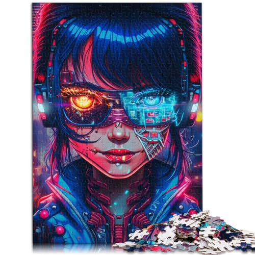 Puzzle für Robotermädchen, Puzzle für Erwachsene, 1000-teiliges Holzpuzzle, Spielzeug, Puzzle, Lernspiele, Stressabbau-Puzzle, 1000 Teile (50 x 75 cm) von LGNBTGM