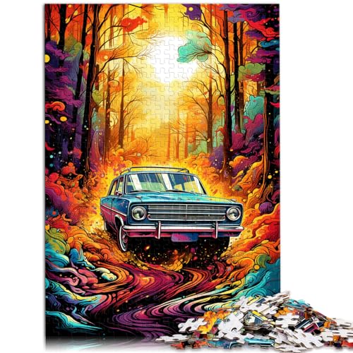 Puzzle für Sportwagen im Dschungel für Erwachsene, 1000-teiliges Puzzle, Lernspiele, Holzpuzzle, tolle Geschenke für Weihnachten, 1000 Teile (50 x 75 cm) von LGNBTGM