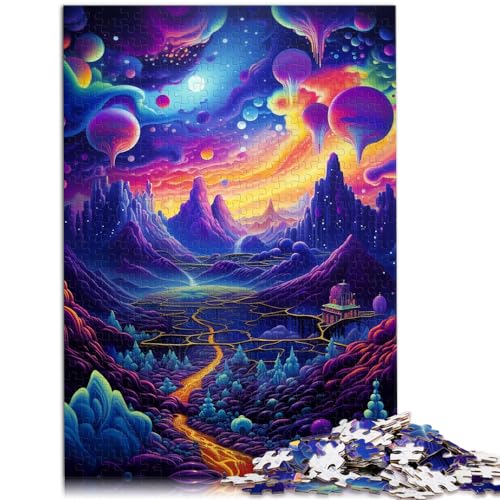 Puzzle für Ultraviolet Realms, 1000 Teile, Holzpuzzle für Erwachsene, jedes Teil ist einzigartig – anspruchsvolles, unterhaltsames Familienspiel, 1000 Teile (50 x 75 cm) von LGNBTGM