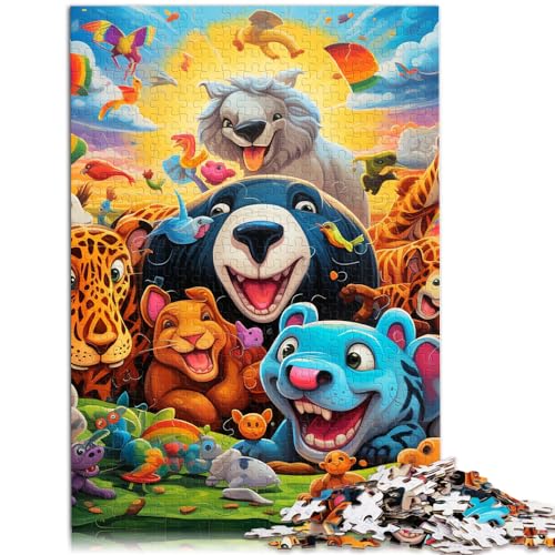 Puzzle für afrikanische Tiere, 1000 Teile, Holzpuzzle, Spielzeug, Puzzle, Lernspiele, Stressabbau-Puzzle, 1000 Teile (50 x 75 cm) von LGNBTGM