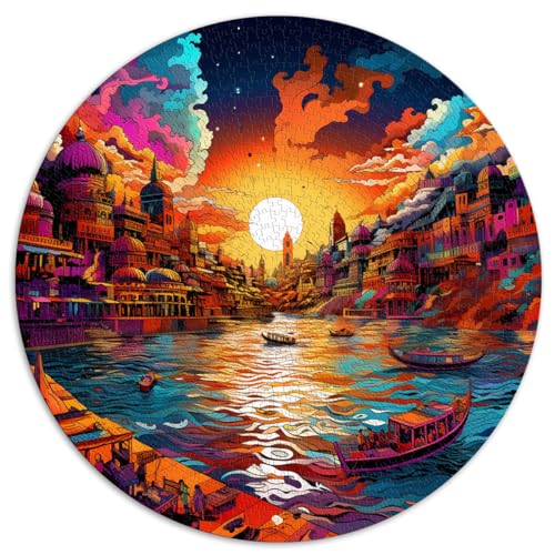 Puzzle für den Ganges, 1000 Teile, Puzzle, 67,5 x 67,5 cm, Puzzle, Mitmach-Spiel, Spielzeug-Puzzle, Lernspiele, Stressabbau-Puzzle von LGNBTGM