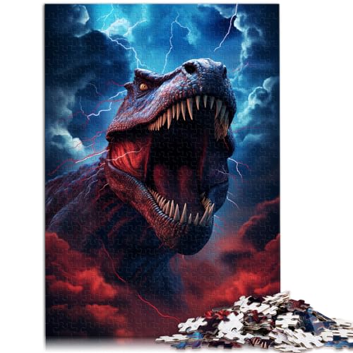 Puzzle für den Wilden Tyrannosaurus Rex, 1000 Teile, Holzpuzzle, Spielzeug, Puzzle, Lernspiele, Stressabbau-Puzzle, 1000 Teile (50 x 75 cm) von LGNBTGM