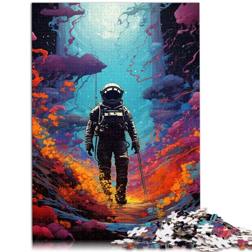 Puzzle für farbenfrohe Astronauten, 1000-teiliges Puzzle, Lernspiele, Holzpuzzle, jedes Teil ist einzigartig – anspruchsvolles, unterhaltsames Familienspiel, 1000 Teile (50 x 75 cm) von LGNBTGM