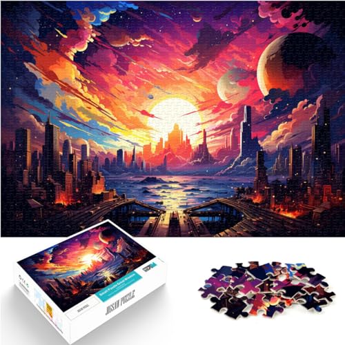 Puzzle für farbenfrohe Fantasiestadt, Puzzle für Erwachsene, 300 Teile, Lernspielzeug, Familienspiele, Weihnachts- und Geburtstagsgeschenke, anspruchsvolles Spiel, von LGNBTGM