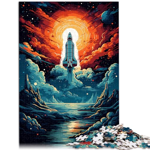 Puzzle für farbenfrohe Psychedelika von Amazing Rocket The Sea, 1000-teiliges Puzzle für Erwachsene, Holzpuzzle, tolles Geschenk für 1000 Teile (50 x 75 cm) von LGNBTGM