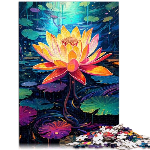 Puzzle für farbenfrohen psychedelischen Lotus, 1000-teiliges Puzzle aus Holz, ganze Familie, und Dieses 1000-teilige Puzzle (50 x 75 cm) von LGNBTGM