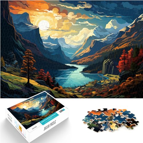 Puzzle für farbenfrohes Gemälde eines Weltenbaums, 1000-teiliges Puzzle für Erwachsene, Holzpuzzle für Familienspaß und Spieleabend, 1000 Teile (50 x 75 cm) von LGNBTGM