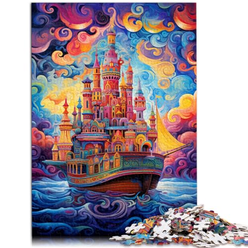 Puzzle für farbenfrohes Piratenschiff, 1000 Teile, Holzpuzzle, jedes Teil ist einzigartig – anspruchsvolles, unterhaltsames Familienspiel, 1000 Teile (50 x 75 cm) von LGNBTGM