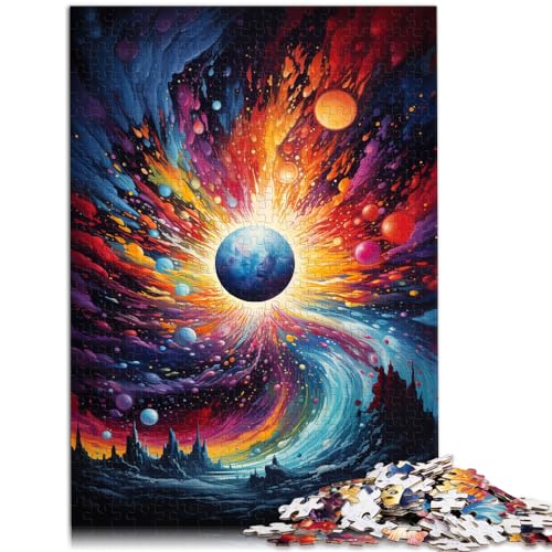 Puzzle für farbenfrohes psychedelisches Universum, 1000 Teile, Puzzle für Erwachsene, Holzpuzzle, Geschenke für Freunde und Familie, 1000 Teile (50 x 75 cm) von LGNBTGM