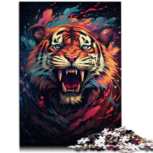 Puzzle für majestätischen Tiger, lustiges Puzzle für Erwachsene, 300-teiliges Holzpuzzle zum Stressabbau, zum Zeitvertreib zu Hause, 300 Teile (26 x 38 cm) von LGNBTGM