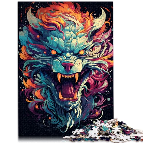 Puzzle für mysteriöses Gemälde, Tier-Puzzle 1000 Teile für Erwachsene, Holzpuzzle, Heimdekoration, Puzzle-Spielzeug, 1000 Teile (50 x 75 cm) von LGNBTGM