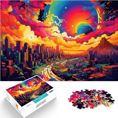 Puzzle für psychedelischen, farbenfrohen Baum, 1000-teiliges Puzzle, jedes Teil ist einzigartig – anspruchsvolles, unterhaltsames Spiel für die ganze Familie, 1000 Teile (50 x 75 cm) von LGNBTGM