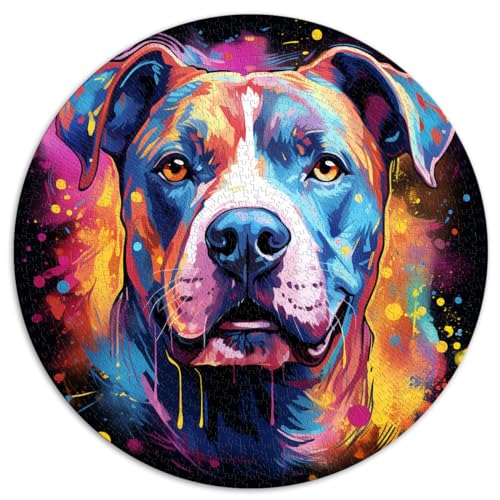 Puzzle für schönen Pitbull-Hund Puzzle 1000 Teile 26,5x26,5 Zoll Puzzles für Geschenke als Geschenke für die ganze Familie und die von LGNBTGM