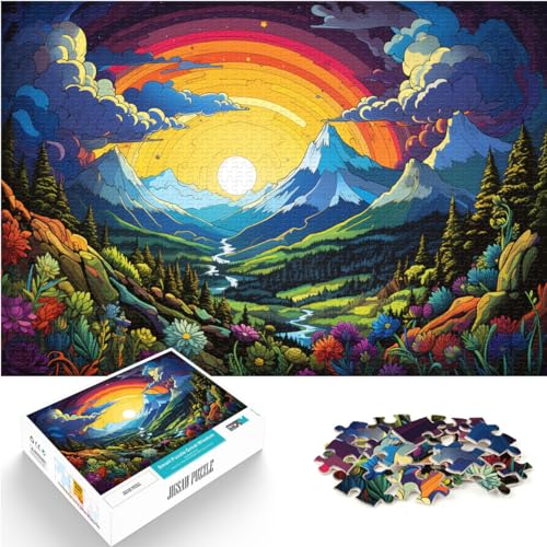 Puzzle für seltsame grüne Ebenen, 1000 Teile, Holzpuzzle, Spaß für Aktivitäten zu Hause, Geburtstagsgeschenk, Reisegeschenk, 1000 Teile (50 x 75 cm) von LGNBTGM