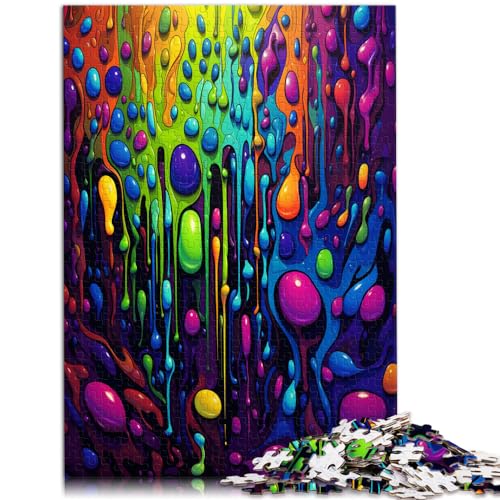 Puzzle für seltsame psychedelische Farben, 500 Teile, für Erwachsene, Geschenke, Holzpuzzle, schwierige, schwere Puzzles für Frauen und Männer, 500 Teile (38 x 52 cm) von LGNBTGM