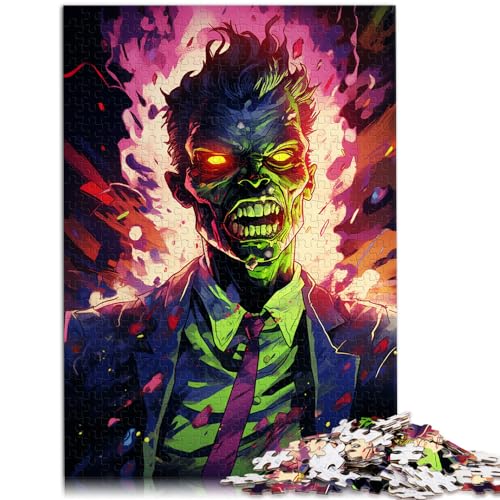 Puzzle für wütenden Zombie, 500 Teile, für Erwachsene, schwieriges Puzzle, Holzpuzzle, Heimdekoration, Puzzlespielzeug, 500 Teile (38 x 52 cm) von LGNBTGM