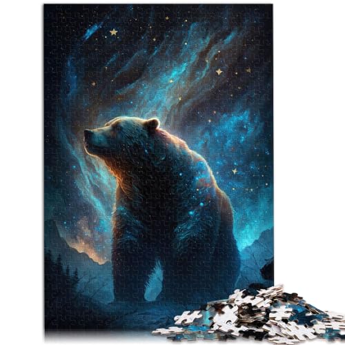 Puzzle im Grizzlybär-Stil, 1000-teiliges Puzzlespiel, Holzpuzzle, Spielzeug, Puzzle, Lernspiele, Stressabbau-Puzzle, 1000 Teile (50 x 75 cm) von LGNBTGM