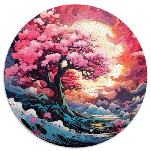 Puzzle japanische Kirschblüte, 1000 Teile, Puzzle für Erwachsene, 26,5 x 26,5 Zoll, Lernspiel, Herausforderungsspielzeug, Denkspiel von LGNBTGM