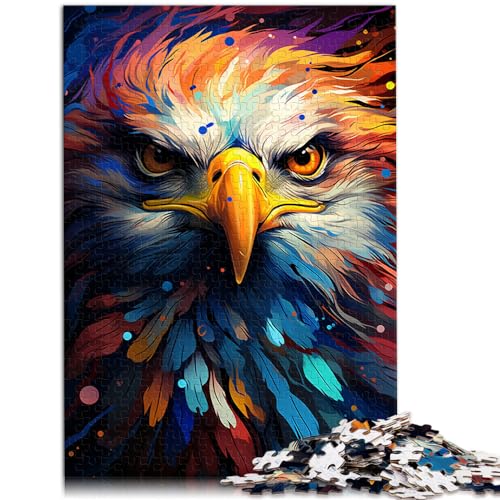 Puzzle zum Ausmalen, Adler, 1000 Teile, Puzzle aus Holz mit vollständig ineinander greifenden und zufällig geformten Teilen, 1000 Teile (50 x 75 cm) von LGNBTGM