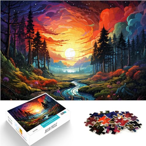 Puzzle zum Ausmalen, Bialowieza-Wald, 1000-teiliges Puzzle für Erwachsene, Holzpuzzle, Familienaktivitätspuzzle, Lernspiele, 1000 Teile (50 x 75 cm) von LGNBTGM