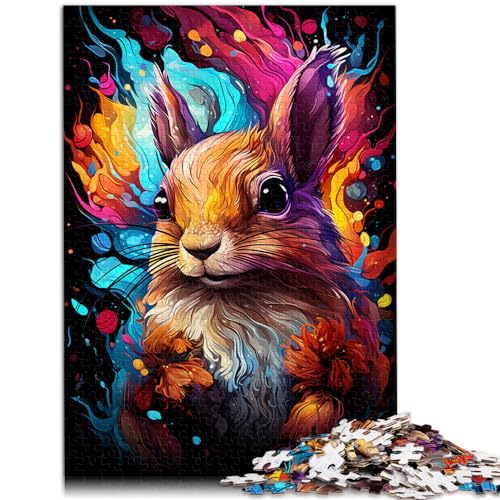 Puzzle zum Ausmalen, Eichhörnchen-Puzzle, 1000 Teile für Erwachsene, Holzpuzzle, Familienaktivitätspuzzle, 1000 Teile (50 x 75 cm) von LGNBTGM