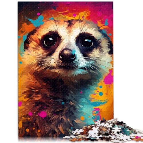 Puzzle zum Ausmalen, Erdmännchen, 1000 Teile, Puzzle für Erwachsene, Holzpuzzle, jedes Teil ist einzigartig – anspruchsvolles, unterhaltsames Familienspiel, 1000 Teile (50 x 75 cm) von LGNBTGM