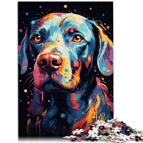 Puzzle zum Ausmalen, Hund, 1000 Teile, für Erwachsene, Geschenke, Holzpuzzle, Spielzeug, Puzzle, Lernspiele, Stressabbau-Puzzle, 1000 Teile (50 x 75 cm) von LGNBTGM