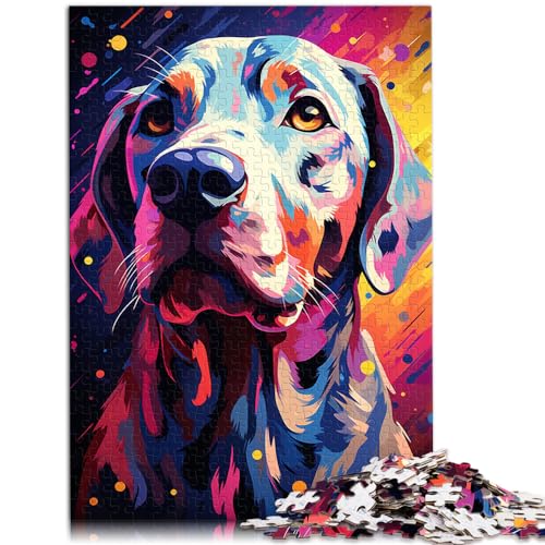 Puzzle zum Ausmalen, Hund, 1000-teiliges Puzzle für Erwachsene, Holzpuzzle für anspruchsvolles Puzzlespiel und Familienspiel, 1000 Teile (50 x 75 cm) von LGNBTGM