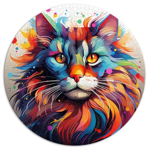 Puzzle zum Ausmalen, Katzen-Puzzle für Erwachsene, 1000 Teile, 26,5 x 26,5 Zoll, Lernpuzzle, tolles Geschenk für die ganze Familie von LGNBTGM